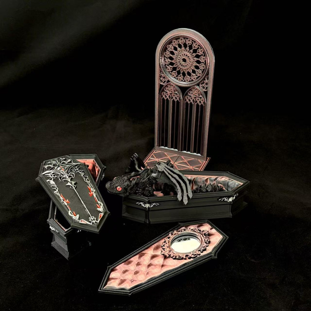 Sylus - Love and Deepspace: Silver-winged Demon Coffin Ornament, Jewelry Storage Box