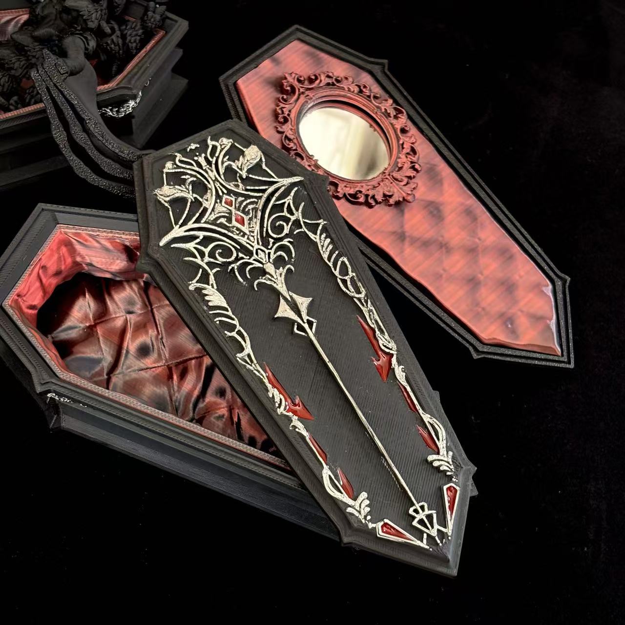 Sylus - Love and Deepspace: Silver-winged Demon Coffin Ornament, Jewelry Storage Box