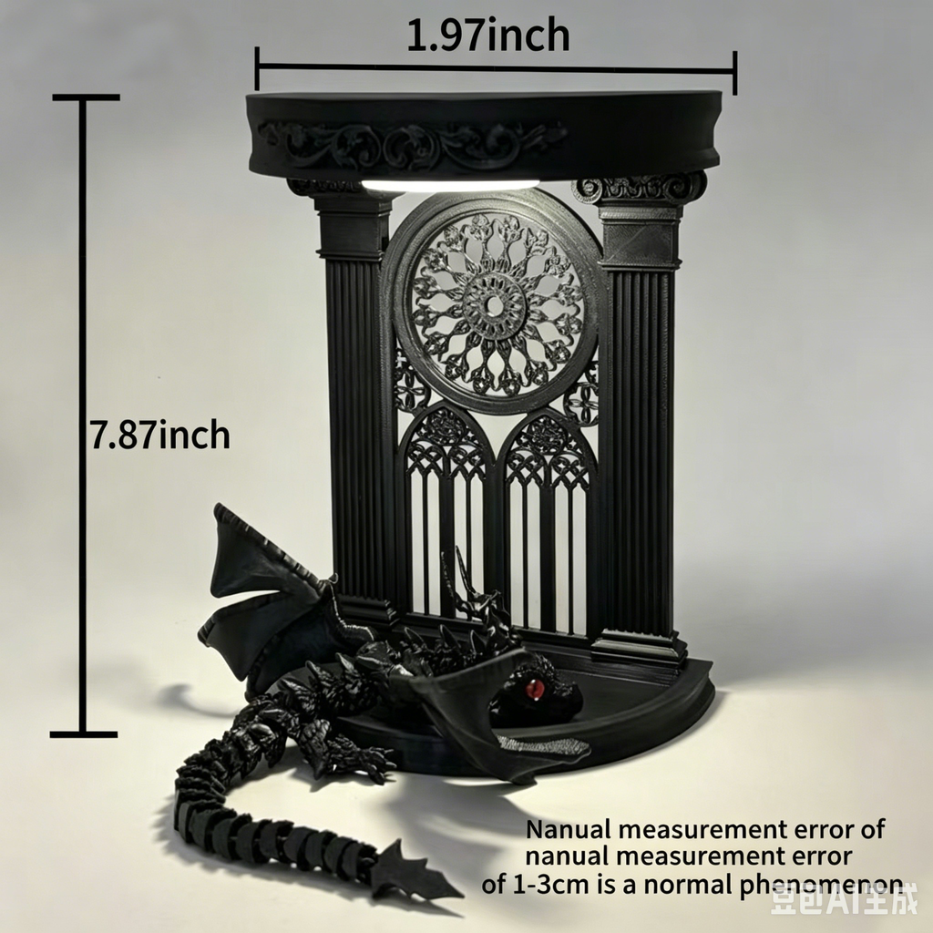 love and deep space:Gothic Church Scene Prop, Dark Aesthetic BJD Dollhouse Accessory, Miniature Cathedral Display Shelf for Doll Photography